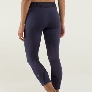 lululemon Run Inspire cadet blue crop leggings